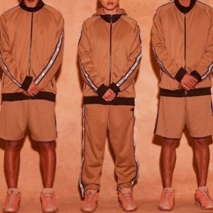 正确版本 陈冠希同款联名潮牌兵马俑串标夹克外套侧排休闲裤套装
