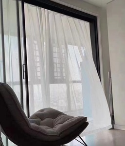 窗帘别墅加高纱帘不拼接白纱窗纱挑高客厅loft超高纱帘复式楼高窗