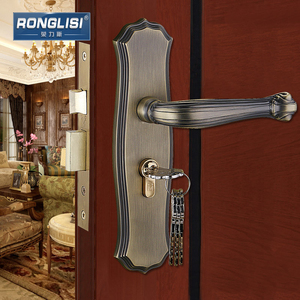 中式别墅大门对开门锁全铜