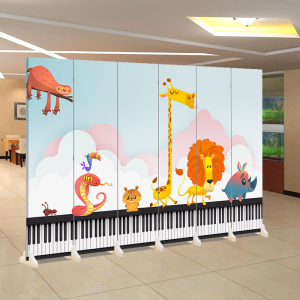 幼儿园培训班卡通屏风隔断儿童房学校折叠可移动遮挡教育机构心理