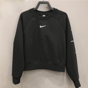 nike耐克银勾女秋冬新款针织高腰swoosh圆领小勾套头衫卫衣cz8891