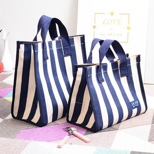 大号帆布手提袋学生补习袋拎书袋防水大容量外出袋子方便环保布袋