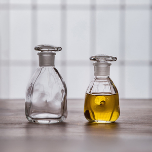 同合日本进口回流设计玻璃酱油瓶日式手作简约防漏餐桌调味油瓶子