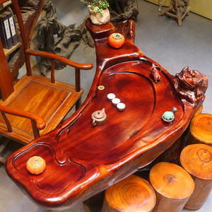 根雕茶台红椿木茶桌整体树根大型茶几实木茶桌椅组合茶海mp7337