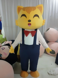 卡通人偶定制小猫咪动物黄猫表演绅士猫情侣猫舞台演出玩偶服装衣