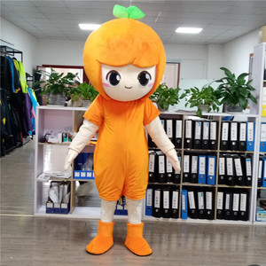 卡通人偶动漫定制水果脐橙橘子女孩悦小橙人穿道具玩偶服装布偶服
