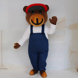 卡通人偶定制宝马4s店活动宣传吉祥物小熊玩偶表演毛绒棕熊服装衣