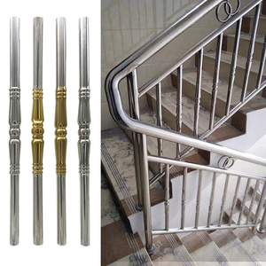 25不锈钢楼梯扶手水涨柱室内立柱阳台装饰配件花护栏栏杆柱子室外