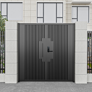 定制铁艺别墅庭院门花园门不锈钢乡村院子大门铝合金户外单双开门