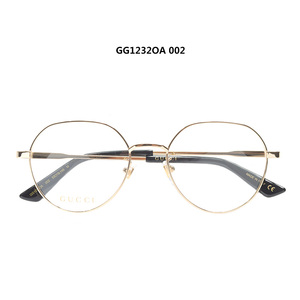正品古驰GUCCI眼镜框GG1232OA金属细圆框光学镜架男女烫金小蜜蜂