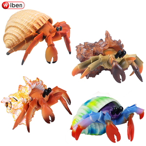 仿真沙滩海洋海底生物玩具动物模型螃蟹寄居蟹儿童男女孩生日礼物