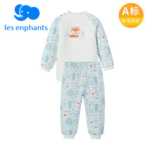 丽婴房婴儿衣服儿童保暖内衣套装男女宝宝空气层加厚睡衣 2020款