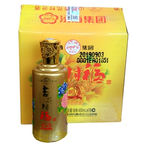 39度清香型山西孝义汾青酒厂汾酒集团杏花村福酒金坛10年 450ml*6
