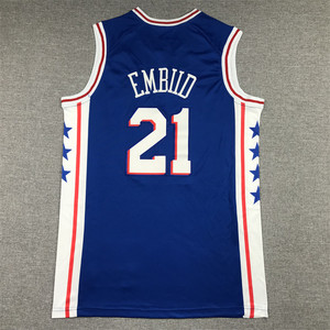 恩比德球衣76人哈登1号刺绣训练服马克西0号美式篮球服男女背心