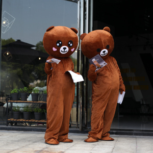 网红熊人偶服装定制成人卡通玩偶服装布朗熊猪熊本熊人偶服装