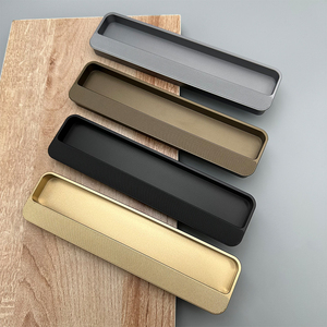 新款网格纹内嵌入式衣柜拉手隐形暗藏推拉门移门橱柜抽屉凹槽把手