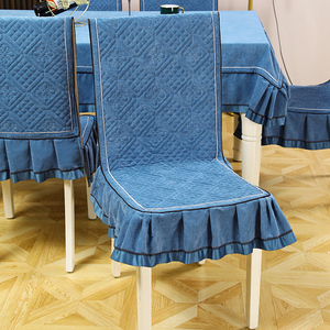 餐桌椅套罩一体垫高档餐桌布餐桌椅子靠背家用防滑椅套办公室坐垫