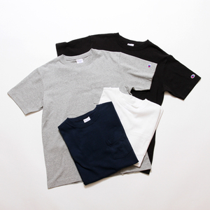 彼岸潮社日版champion冠军小标口袋刺绣圆领t恤全棉潮牌短袖t恤男