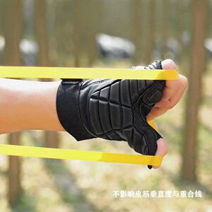 无架弹弓手套老妖乔好钟馗传统圆扁皮筋组户外格斗半指有架护指