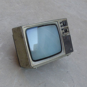 文玩老旧物件青岛牌黑白14寸老式电视机民俗怀旧道具摆件陈列二手