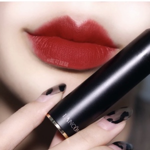 显白朱砂红!包邮 lancome兰蔻菁纯丝绒雾面唇膏口红中样1.6g 505