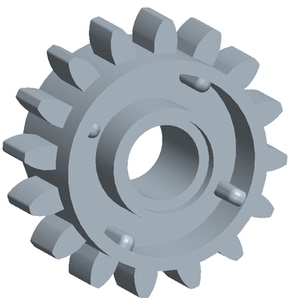 淘宝国产科技积木零配散件18946兼容乐高 6100930红色 16齿变速齿轮