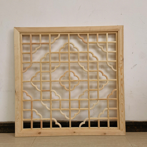 实木花格方形木格窗花隔断屏风木窗花窗木艺木雕樟子松木定做
