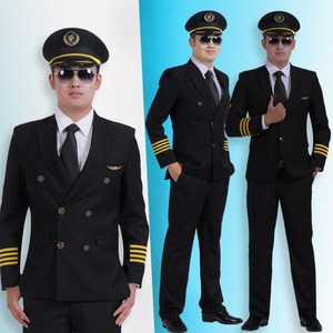 航空机长制服男飞行员空少制服外套职业套装物业工作服韩版修身冬
