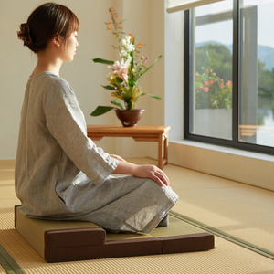 家世界「无妄」蔺草蒲团打坐禅修垫静坐垫子打座禅垫冥想打坐坐垫