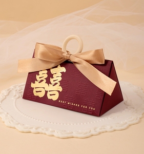 中式喜糖盒2023新款创意结婚手提喜糖包装盒婚礼喜糖袋子婚庆用品