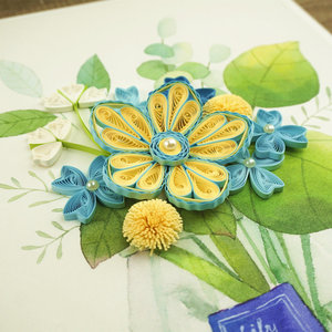 diy学生成人衍纸手绘牵牛花花卉材料包母亲节教师节亲子暖场活动