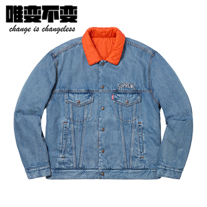 supreme 18fw levis trucker jacket 联名李维斯 牛仔 双面 夹克