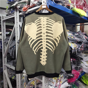 平田和宏kapital高街嘻哈oversize骨头脊椎骷髅复古男女长袖卫衣