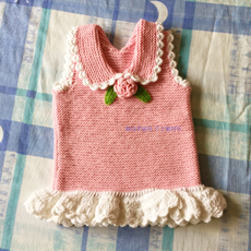 手工编织儿童背心裙_手工编织儿童背心裙