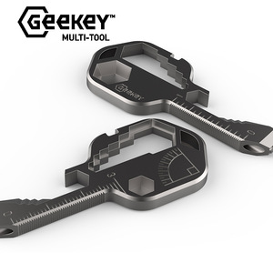 美国 Geekey | 户外不锈钢多功能EDC工具 开瓶器螺丝刀钥匙扣挂件