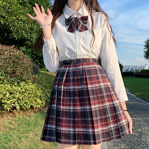 jk线性代数制服裙格裙短裙子正版少女夏季全套装原创小学院风便宜