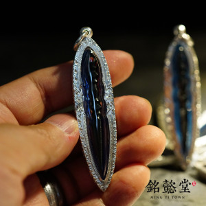 【铭懿堂】不丹唐东嘉波圣铁包银挂件唐东杰布尊者护身符纯银定制