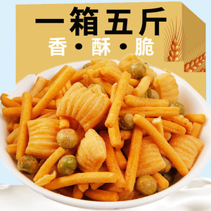 网红虾味条咪咪条小神童5斤装零食大礼包薯条休闲膨化小食品散装
