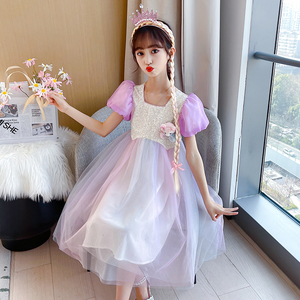 女童连衣裙夏装洋气仙女儿童星黛露衣服公主裙小女孩夏季网纱裙子