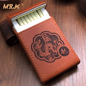 MR.K细烟整包超薄便携细支皮烟盒创意个性潮香烟盒女定制