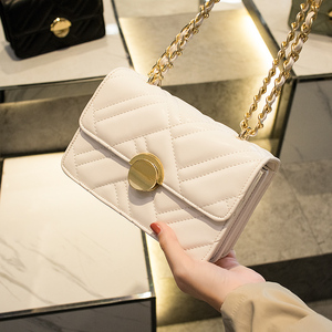 小ck包包2020新款菱格链条包百搭真皮小包女士简约单肩斜挎女包潮