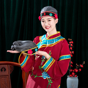 媒婆头饰头套媒婆帽子老太婆老太太演出头饰假发发套搞笑迎亲道具