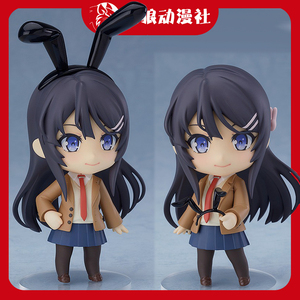 樱岛麻衣学姐q版制服青春猪头少年不会梦到兔女郎手办粘土人摆件