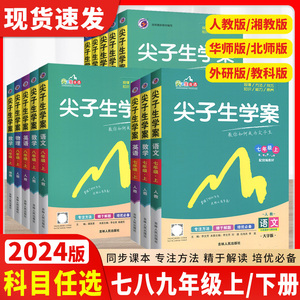 科目任选】2024新版尖子生学案七年级八九上册下册数学语文英语物理化学政治历史全套人教版 789中学教材全解同步必刷题练习册教辅