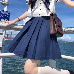 【清仓】松奈物语jk原创正版jk格裙夏季百褶裙基础浅绀色短裙tr