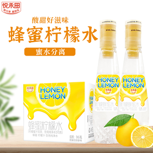 悦禾田蜂蜜柠檬水蜜水分离式0脂0添加蔗糖柠檬蜂蜜饮料405g*6瓶装