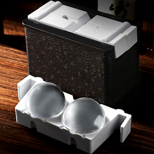 日本威士忌冰球模具透明无气泡冰块模具大号圆形冰球神器硅胶冰格