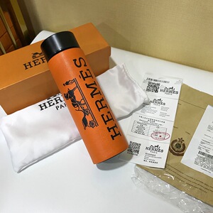 爱马仕水杯保温杯男女款情侣led温度显示便携式水壶学生hermes