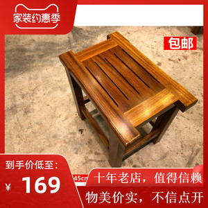 红木方凳中式餐桌凳花梨木鸡翅茶桌茶台凳子排骨板凳矮凳茶凳实木