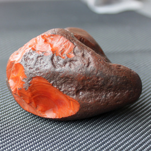 天然凉山南红玛瑙 原石毛料 满肉柿子红 大开口明料 锦红精品大料